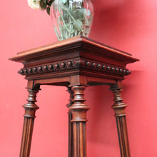 Load image into Gallery viewer, x SOLD Antique French Jardinière Stand Pedestal, Walnut Plant Stand, Statue Holder. B10340
