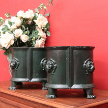 Load image into Gallery viewer, x SOLD Set of 2 Antique French Jardinières, Pair of Cast Iron Jardinieres Pot Planters B10209
