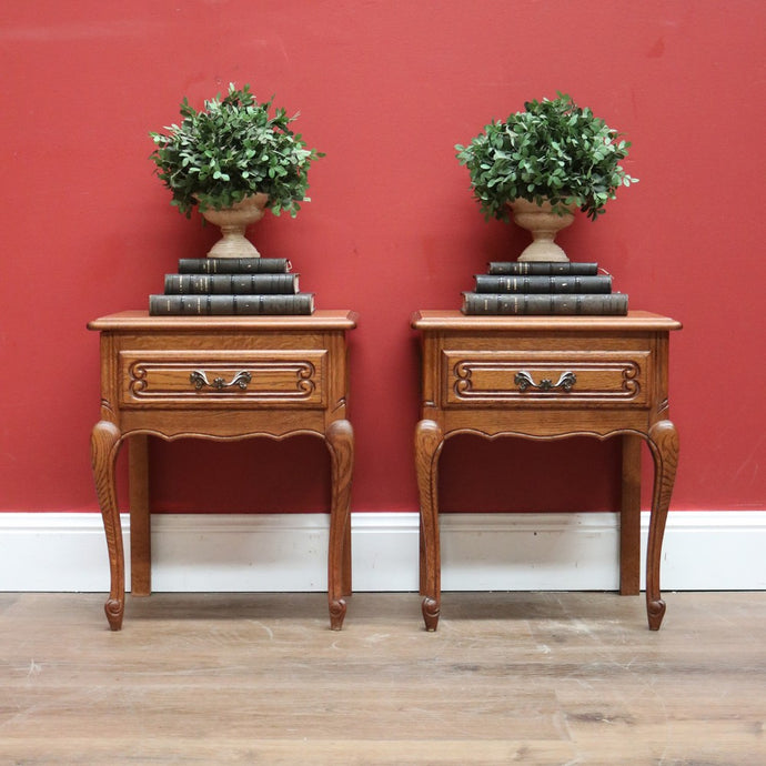Pair of Bedside Tables, Bedside Cabinets, French Single Drawer Side, Lamp Tables B10950
