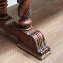 Load image into Gallery viewer, x SOLD Antique French Hall Table, French Oak and Brass Handles Two Drawer Hall Table B11123
