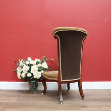 Load image into Gallery viewer, x SOLD Antique English Prayer Chair, Home Worship Kneeler with Tapestry Seat and Back. B11261
