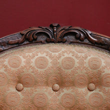 Load image into Gallery viewer, x SOLD Antique English Grandfather Chair, Walnut and Fabric Button Backed Armchair Seat B10991
