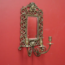 Load image into Gallery viewer, x SOLD Pair of Antique French Brass and Mirror Girandoles, Candle Holders, Wall Sconces B11241
