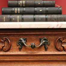 Load image into Gallery viewer, x SOLD Antique French Bedside Tables, Pair of Lamp Side Table, Cabinets with Marble Top B10299
