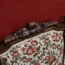 Load image into Gallery viewer, x SOLD Antique French Chair, Hall bedroom Chair, Walnut &amp; Gilt Frame Rust Amber Flowers B11189

