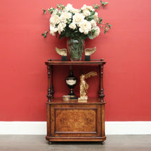 Load image into Gallery viewer, Antique English Music Canterbury, Burr Walnut Inlay Lamp Cabinet, File Cupboard
