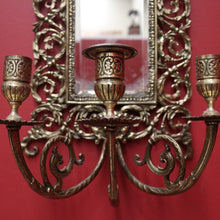 Load image into Gallery viewer, x SOLD Pair of Antique French Brass and Mirror Girandoles, Candle Holders, Wall Sconces B11241
