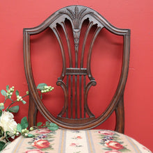 Load image into Gallery viewer, x SOLD Pair of Antique English Hepplewhite Bed Room Chairs Tapestry Seat Hall Chairs. B9659
