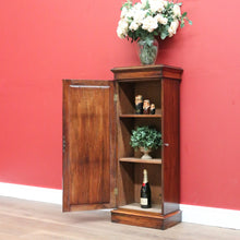 Load image into Gallery viewer, x SOLD Antique English Pedestal Cabinet, Flame Mahogany China Cabinet Hall Cupboard B10743
