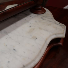 Load image into Gallery viewer, x SOLD Antique English Mahogany Marble Base, Chest of Drawers Mirror, Toilet Mirror B10706
