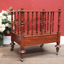 Load image into Gallery viewer, Antique English Music Canterbury , Magazine Holder, with Drawer to Base, Brass B11234
