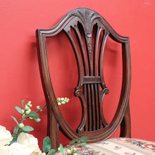 Load image into Gallery viewer, x SOLD Pair of Antique English Hepplewhite Bed Room Chairs Tapestry Seat Hall Chairs. B9659
