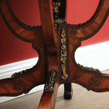 Load image into Gallery viewer, X SOLD Antique French Side Table, Lamp Table, Walnut and Brass Drop Side Sewing Table B10646
