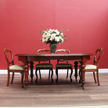 Load image into Gallery viewer, x SOLD Antique English D-End Dining Table, Antique Mahogany 3 Leaf Kitchen Dining Table B10823
