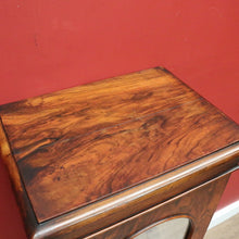 Load image into Gallery viewer, x SOLD Antique English Pedestal Cabinet, Flame Mahogany China Cabinet Hall Cupboard B10743
