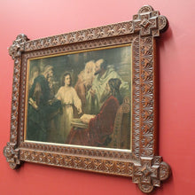 Load image into Gallery viewer, x SOLD Oil Painting, Hofmann, Young Jesus Teaching in the Temple.  Framed and signed. B11221
