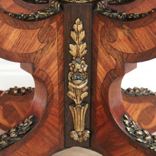 Load image into Gallery viewer, X SOLD Antique French Side Table, Lamp Table, Walnut and Brass Drop Side Sewing Table B10646
