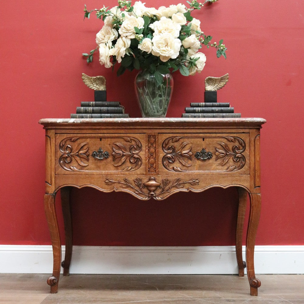 Antique French Chest of Drawers, 2 Drawer Hall Table, Sideboard, Sofa Table B11019