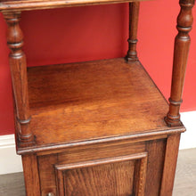 Load image into Gallery viewer, x SOLD Antique French Bedside Table, Oak Lamp Table Bed Side Cabinet Hall Cupboard. B10406
