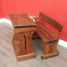 Load image into Gallery viewer, x SOLD Antique French Marriage Celebrant Desk and Bench Seat Wedding Desk and Chair Set B10140
