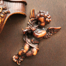 Load image into Gallery viewer, x SOLD Vintage Statue Holder, Wall Hanging Worship Stand Cupids, Hand Painted Scenes. B10200
