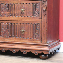 Load image into Gallery viewer, x SOLD Antique French Chest of Drawers, French Oak and Brass Carved Hall Chest Cabinet B10882
