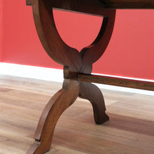 Load image into Gallery viewer, x SOLD Antique French Oak Table, Foyer Entry Table, Desk. Cross Pedestal Dining Table B10561
