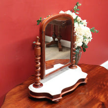 Load image into Gallery viewer, x SOLD Antique English Mahogany Marble Base, Chest of Drawers Mirror, Toilet Mirror B10706
