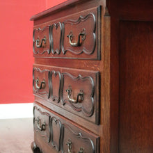 Load image into Gallery viewer, x SOLD Vintage French Chest of Drawers, 3 Drawer Hall Cupboard Cabinet Chest of Drawers. B10194
