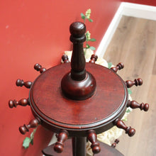 Load image into Gallery viewer, x SOLD Antique Australian Cedar Riding Boot Stand, Swivel Stand Boot Holder with Hooks  B11004
