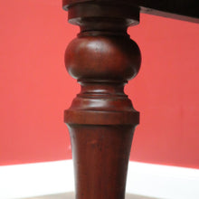 Load image into Gallery viewer, x SOLD Antique English Mahogany Dining Table, or Two Leaf Kitchen Table with Castors. B11281

