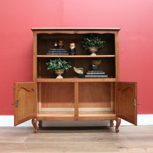 Load image into Gallery viewer, x SOLD Vintage French Bookcase, Oak Two Door Open Bookcase Cabinet Hall China Cupboard B10818
