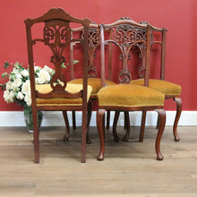 Load image into Gallery viewer, x SOLD Set of 4 Antique English Dining Chairs, 4 Mahogany Kitchen Chairs, Hall Chairs B10681
