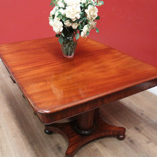 Load image into Gallery viewer, Antique English Mahogany Twin Pedestal Extension Leaf Kitchen or Dining Table. B11275
