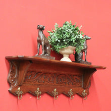 Load image into Gallery viewer, x SOLD Vintage French Oak Coat Rack, 5 Hook Coat Rack, Hat Scarf Holder B10495
