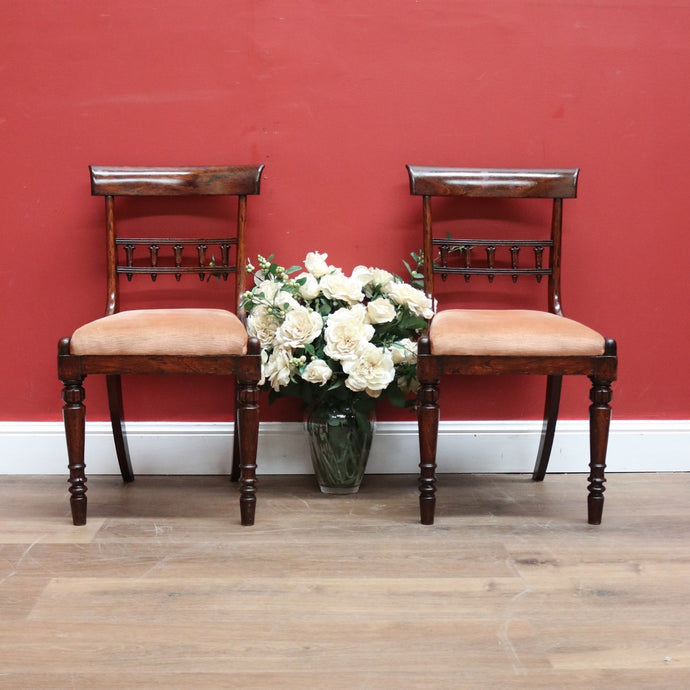 Pair of Antique Chairs, Antique English Mahogany Hall Chairs, Dining Chairs B11104