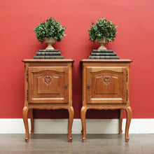 Load image into Gallery viewer, Pair of Vintage French Oak Bedside Tables, Lamp Tables, Side or Hall Cabinets B10298
