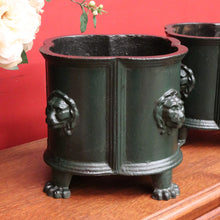 Load image into Gallery viewer, x SOLD Set of 2 Antique French Jardinières, Pair of Cast Iron Jardinieres Pot Planters B10209
