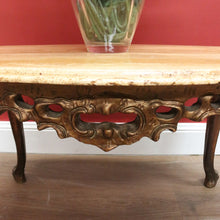 Load image into Gallery viewer, x SOLD Vintage Coffee Table, Italian Giltwood and Marble Top Coffee Table, Lamp Table B11032
