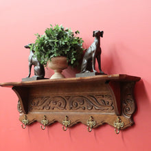Load image into Gallery viewer, x SOLD Vintage French Oak Coat Rack, 5 Hook Coat Rack, Hat Scarf Holder B10495
