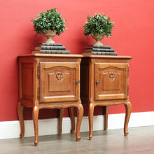 Load image into Gallery viewer, x SOLD Pair of Vintage French Oak Bedside Tables, Lamp Tables, Side or Hall Cabinets B10298
