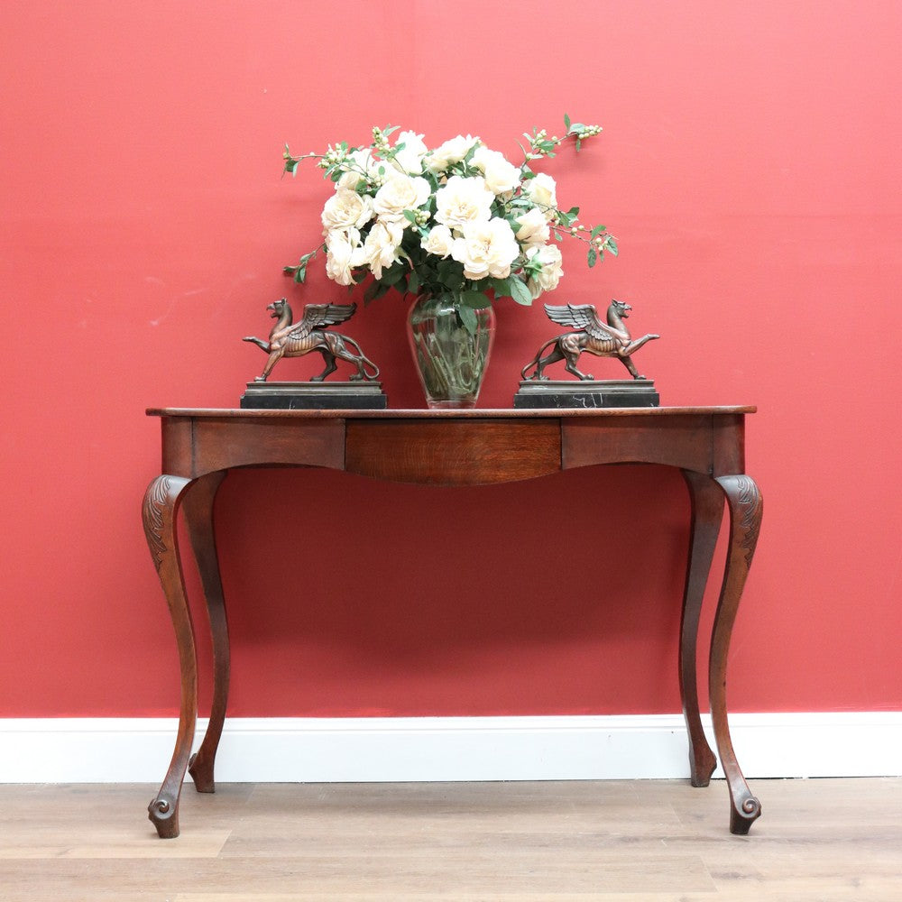 Antique English Sofa Table, Hall Table Single Drawer to Apron Lounge Room Table B10667