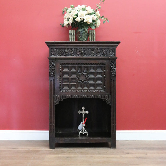 Antique Sacrament Cabinet French Drinks Cabinet, Hall Cupboard with Drawer B10962