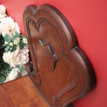 Load image into Gallery viewer, x SOLD Antique English Walnut Church Chair, Hall Chair Gothic Chair with Shield to Back. B10396
