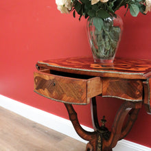 Load image into Gallery viewer, X SOLD Antique French Side Table, Lamp Table, Walnut and Brass Drop Side Sewing Table B10646
