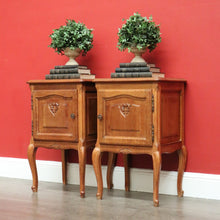 Load image into Gallery viewer, x SOLD Pair of Vintage French Oak Bedside Tables, Lamp Tables, Side or Hall Cabinets B10298
