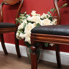 Load image into Gallery viewer, x SOLD Pair of Antique English Hall Chairs, Library or Bedroom Chairs, Mahogany Leather B11120
