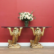 Load image into Gallery viewer, Vintage Italian Gilt Lion Pedestal Hall Table, Console Table, Sofa or Side Table B10993
