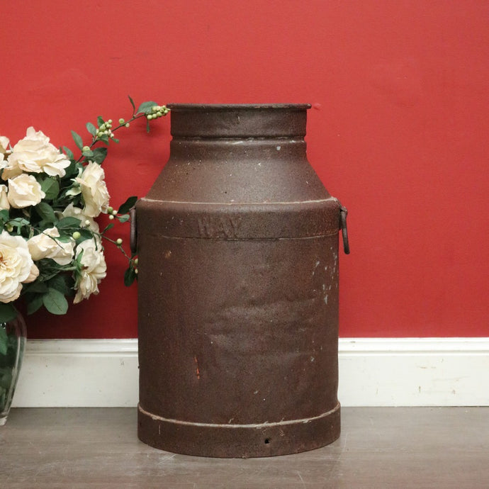 Vintage WAY Milk Can with Lid, Rustic Farmhouse Garden Milk Can, Umbrella Holder