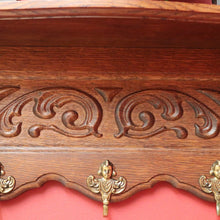 Load image into Gallery viewer, x SOLD Vintage French Oak Coat Rack, 5 Hook Coat Rack, Hat Scarf Holder B10495
